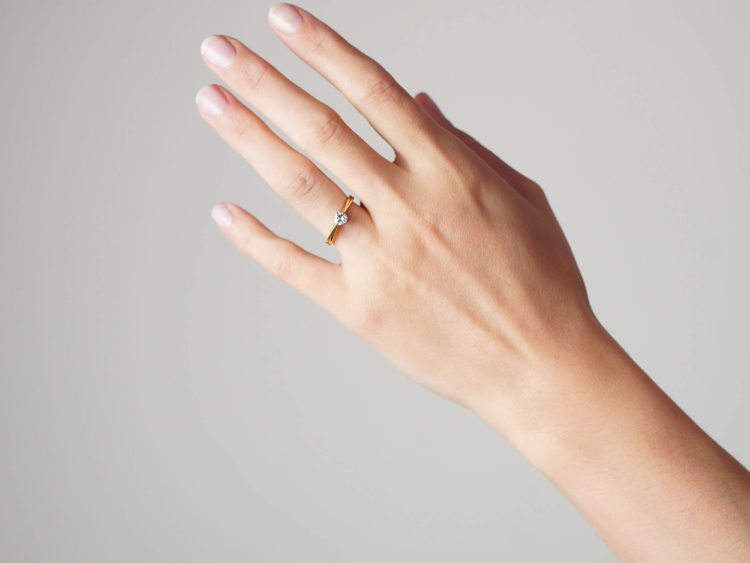 18ct Gold Diamond Solitaire Ring
