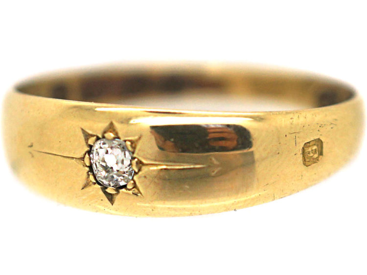 Victorian 18ct Gold Ring set with a Diamond
