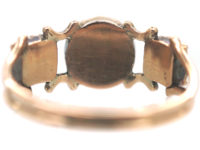 Georgian 9ct Gold Flat Cut Almandine Garnet Ring