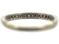 18ct White Gold Tramline Set Diamond Eternity Ring