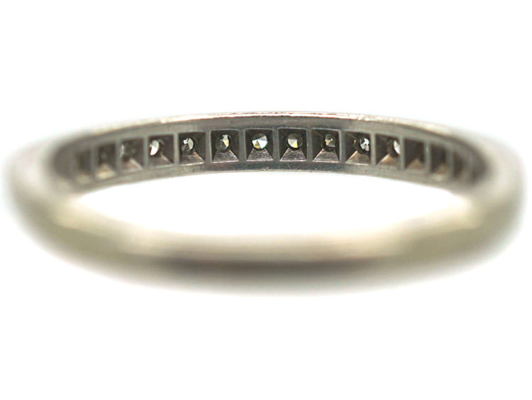 18ct White Gold Tramline Set Diamond Eternity Ring