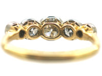 Edwardian 18ct Gold & Platinum, Five Stone Diamond Ring