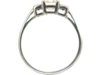 Art Deco Platinum Three Stone Diamond Ring