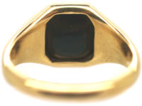 Art Deco 18ct Gold & Bloodstone Signet Ring