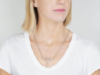 Edwardian 15ct Gold & Platinum, Diamond & Pearl Pendant on Silver Chain