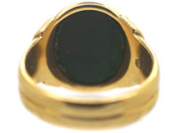 Victorian 18ct Gold Signet Ring set with a Bloodstone