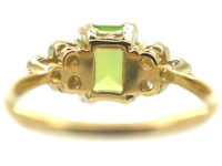 18ct Gold & Platinum Peridot & Diamond Ring by Alabaster & Wilson