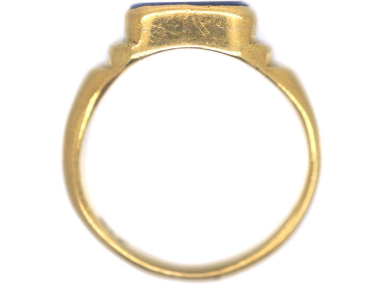 Art Deco 18ct Gold & Lapis Lazuli Signet Ring