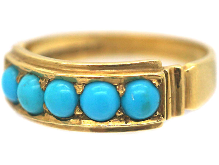 18ct Gold & Turquoise Five Stone Ring