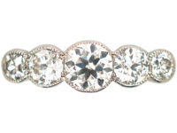 Edwardian 18ct Gold & Platinum, Five Stone Diamond Ring