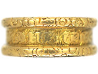 Georgian Wide 18ct Gold Memorial Ring