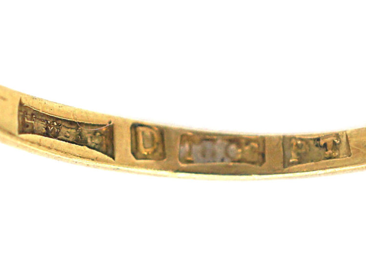 Edwardian 18ct Yellow Gold & Platinum, Three Stone Diamond Ring