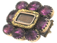 Georgian Amethyst Paste Brooch