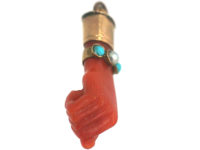 Victorian Coral Hand Charm