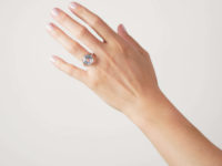 18ct White Gold & Large Aquamarine Ring