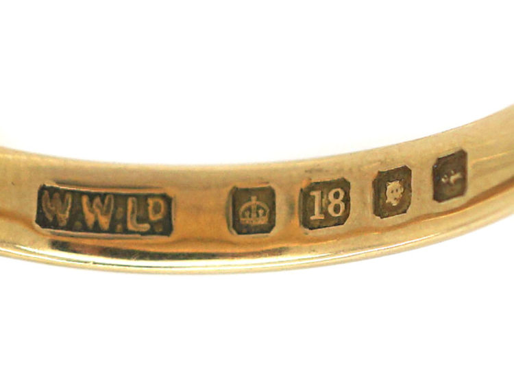 Art Deco 18ct Gold Plain Signet Ring
