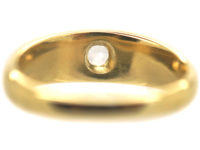 Victorian 18ct Gold, Rose Diamond & Pear Shaped Turquoise Forget Me Not Ring