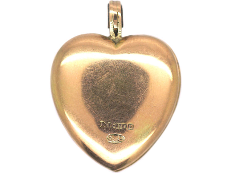 Edwardian Heart Shaped 9ct Gold Locket