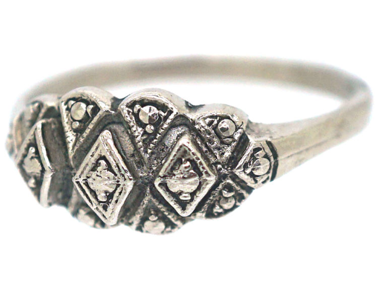 Art Deco Silver & Marcasite Ring
