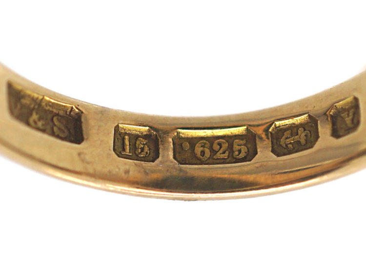 Large Victorian 15ct Gold & Bloodstone Signet Ring