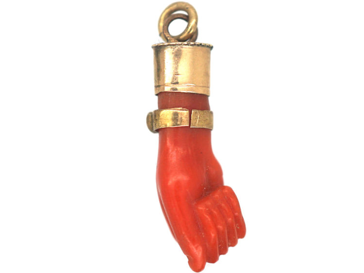 Victorian Coral Hand Charm