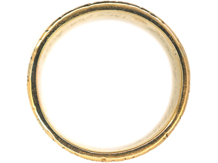 Georgian Wide 18ct Gold Memorial Ring