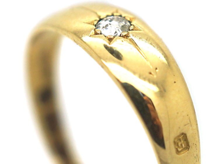 Victorian 18ct Gold Ring set with a Diamond