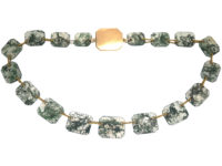 Georgian Gold & Moss Agate Necklace
