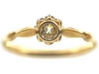 Edwardian 18ct Gold & Platinum, Diamond Daisy Cluster Ring
