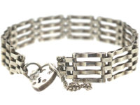 Silver Gate Bracelet with Padlock