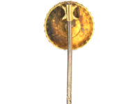 Victorian 15ct Gold & Diamond Round Tie Pin