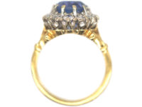 18ct Gold, Sapphire & Diamond Cluster Ring
