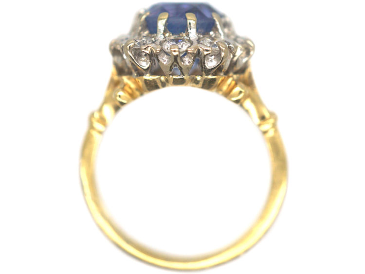 18ct Gold, Sapphire & Diamond Cluster Ring