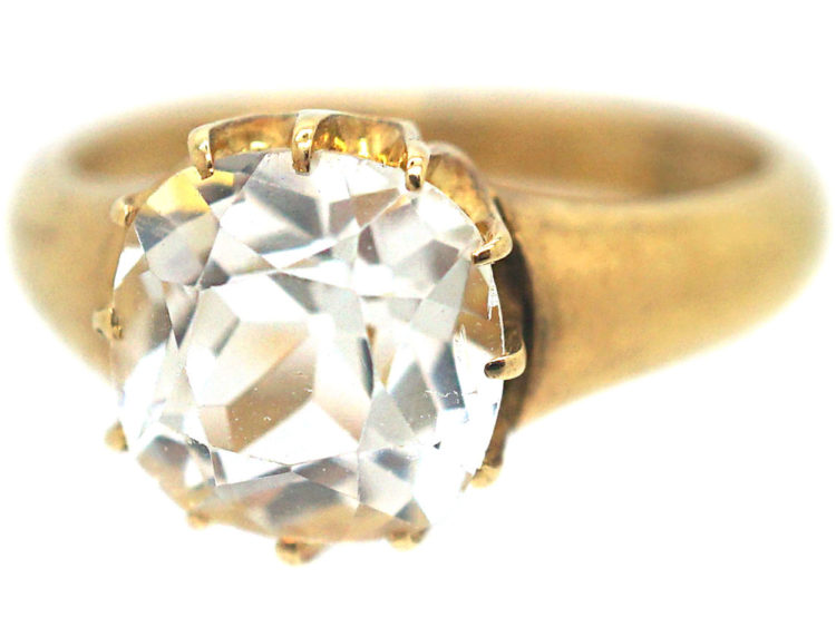 Victorian 18ct Gold & Rock Crystal Ring