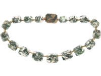 Georgian Gold & Moss Agate Necklace