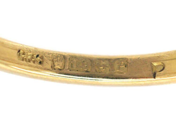 18ct White & Yellow Gold, Sapphire & Diamond Three Stone Ring