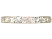 Art Deco 18ct White Gold & Diamond Eternity Ring