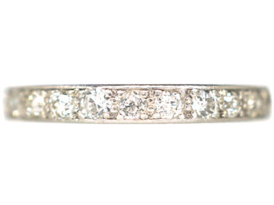 Art Deco 18ct White Gold & Diamond Eternity Ring