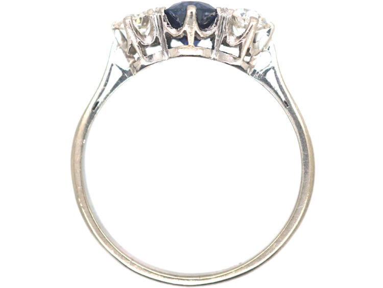 Platinum, Sapphire & Diamond Three Stone Ring