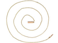 Edwardian Fine 9ct Gold Chain with Barrel Clasp