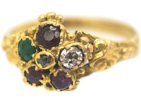 Georgian 15ct Gold Acrostic Ring that Spells Regard