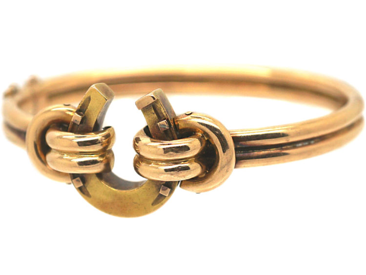Victorian 9ct Gold Horse Shoe Bangle