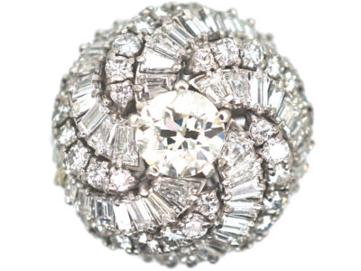 18ct White Gold & Diamond Turban Ring