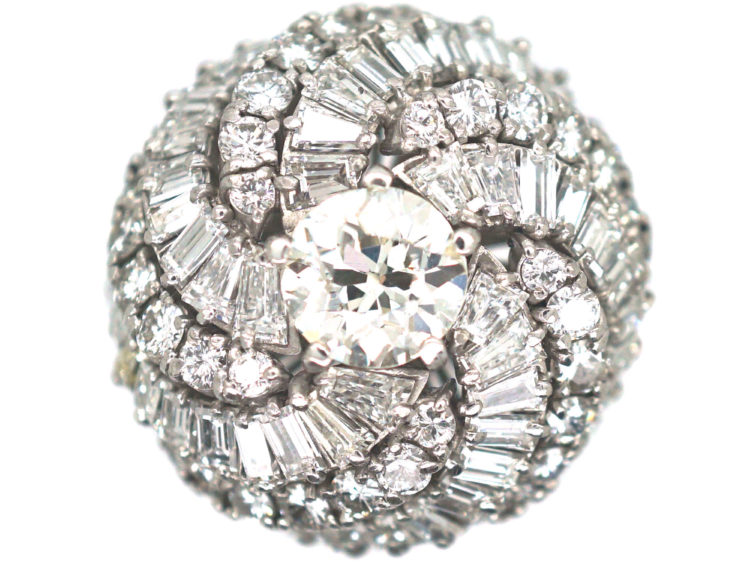 18ct White Gold & Diamond Turban Ring