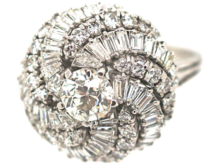 18ct White Gold & Diamond Turban Ring