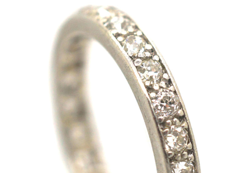 Art Deco 18ct White Gold & Diamond Eternity Ring
