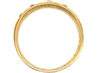 Victorian 18ct Gold Ring set with Five Diamonds in Square Settings