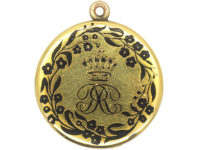 Victorian 18ct Gold & Black Enamel Earl's Locket