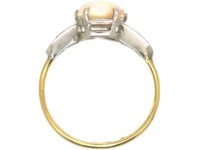 Art Deco 18ct Gold & Platinum, Opal & Diamond Ring