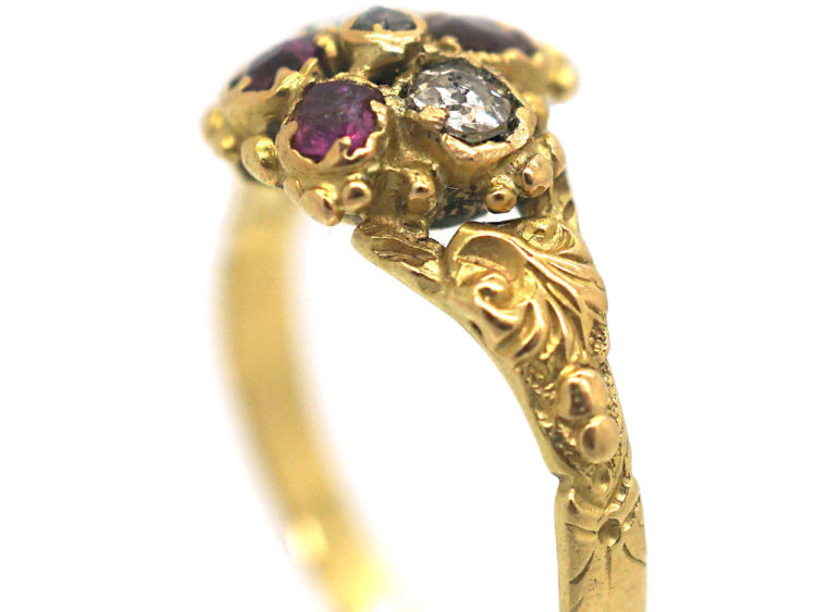 Georgian 15ct Gold Acrostic Ring that Spells Regard